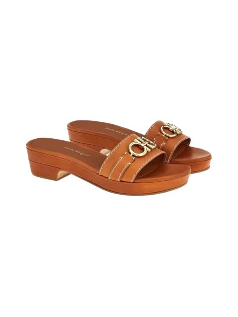 FERRAGAMO Ferragamo Gancini Leather Mule