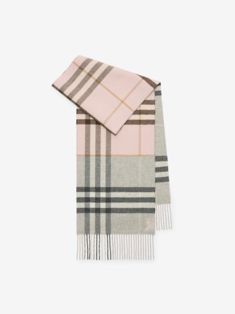Burberry Contrast Check Cashmere Scarf