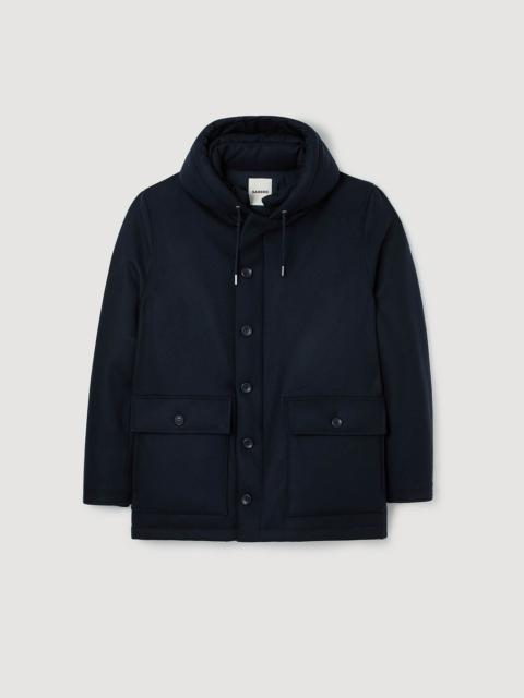 Sandro HOODED WOOL PARKA