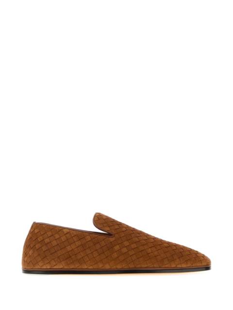 Bottega Veneta Bottega Veneta Men Caramel Suede Palazzo Loafers