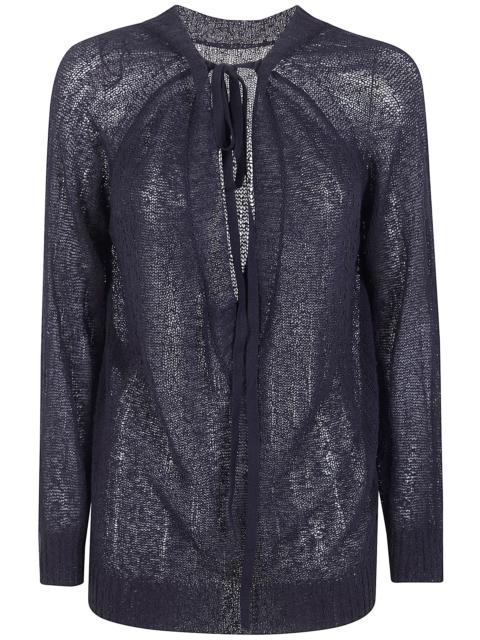 Ann Demeulemeester Ann Demeulemeester Women "Nies" Comfort Sweater With Deep V-Neck On Back