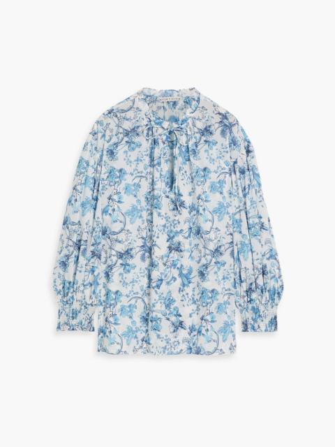 Alice + Olivia Julius floral-print silk-blend crepe de chine blouse
