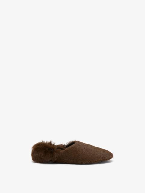 Proenza Schouler Ruched Tee Slippers in Shearling