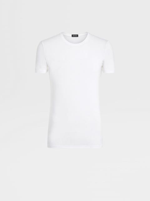 ZEGNA WHITE STRETCH MODAL T-SHIRT