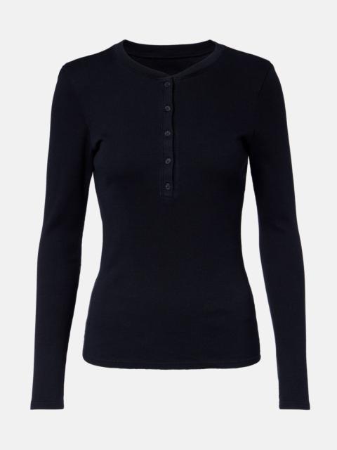 NILI LOTAN Jordan cotton Henley shirt