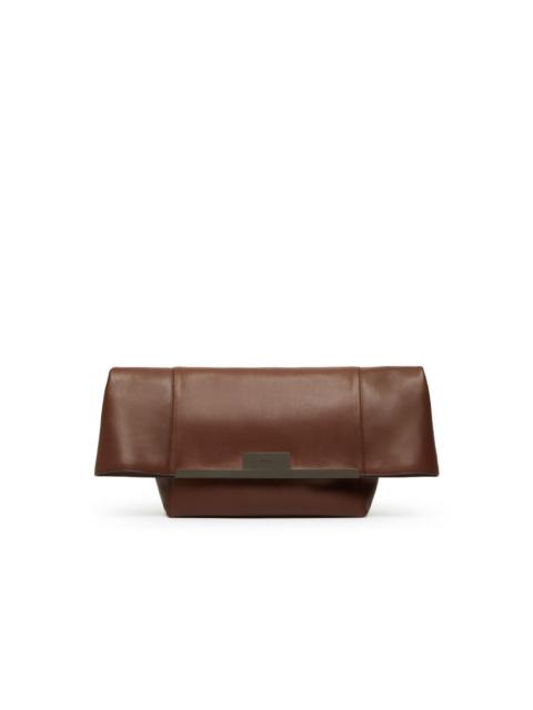 Max Mara Large Clutch In Natural Leather Max Mara