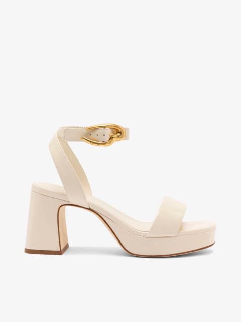 Larroudé Dolly Verona Low Sandal In Ivory Leather