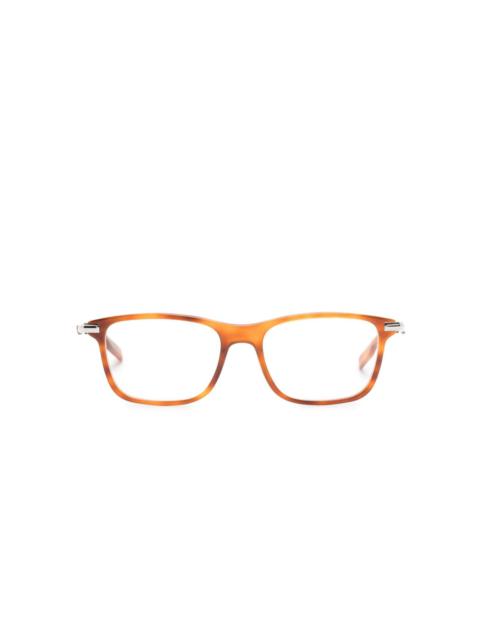 Montblanc Havana square-frame glasses