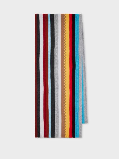 Paul Smith Women's Merino Wool 'Signature Stripe' Scarf