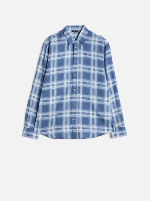 7 For All Mankind CLASSIC BUTTON UP SHIRT in Fluid Blue Check