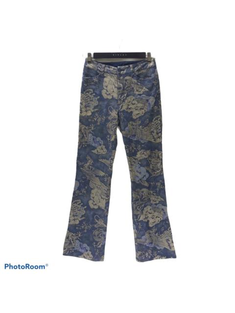 Other Designers Japanese Brand - Batsu Club Dragon Sky Printed Flare Jeans