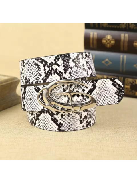 Other Designers Japanese Brand - 130 cm Y2K Grunge Streetwear Black White Snake Print Belt