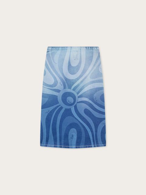 PUCCI MARMO PRINT SHORT DENIM DRESS