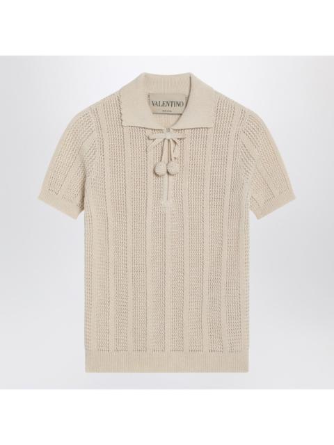 Valentino Valentino Ivory Cotton Knit Polo Shirt Women