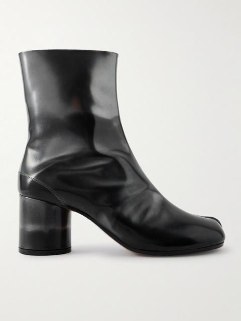 Maison Margiela Tabi Split-toe Metallic Leather Ankle Boots