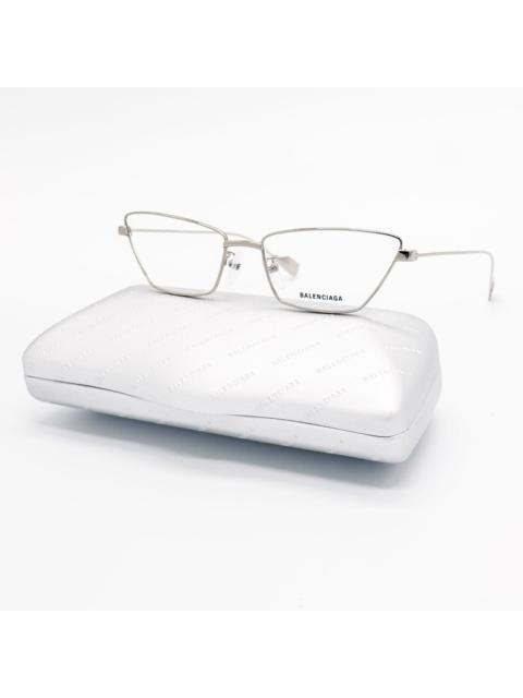 BALENCIAGA NEW BALENCIAGA EYEGLASSES BB0091O 002 CAT EYE SILVER WOMEN E
