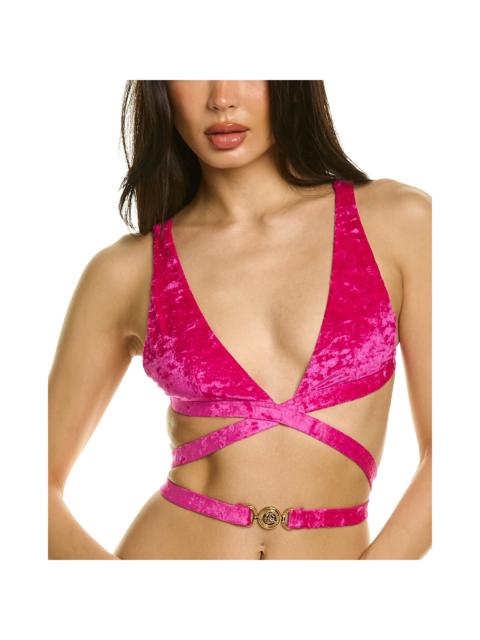 VERSACE Versace Medusa 95 Velvet Bikini Top