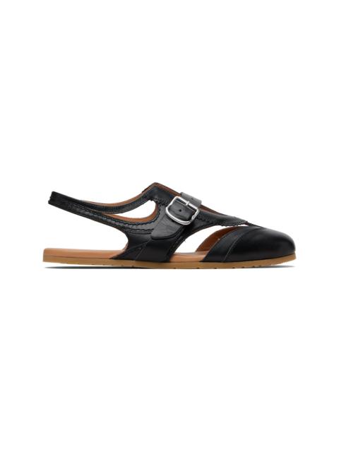 Dries Van Noten Black Leather Sandals