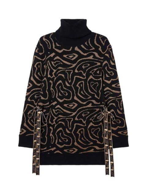 PUCCI Embroidered Polyester Blend Oversize Sweater