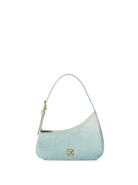 Off-White Light Blue Denim Leather Jitney Shoulder Bag
