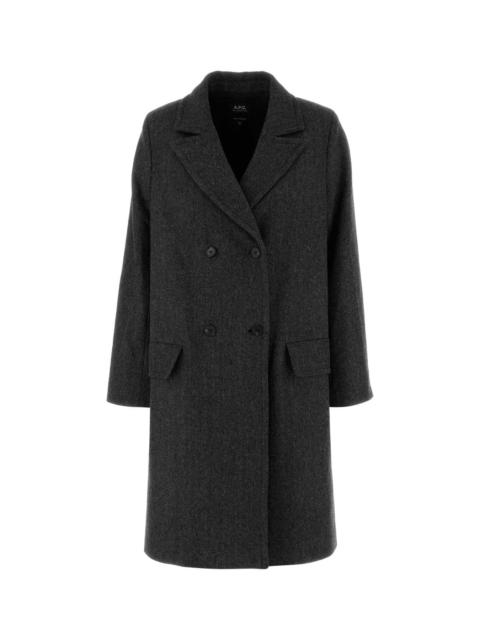 A.P.C. A.P.C. Women Embroidered Wool Blend Woara Coat