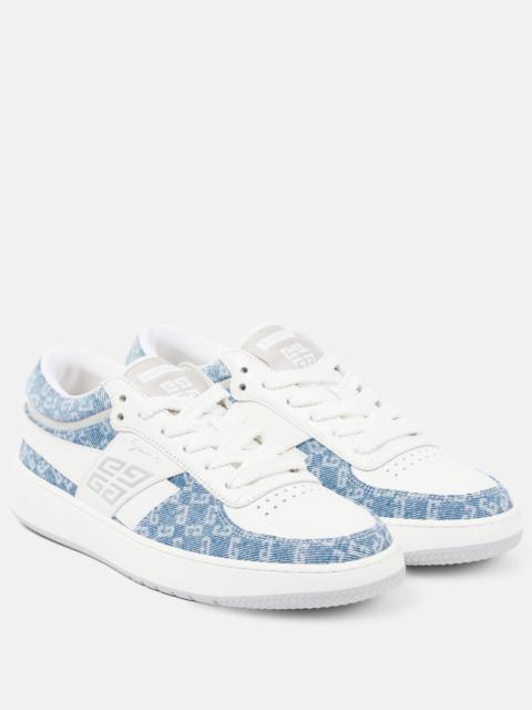 Givenchy G Move leather and denim sneakers
