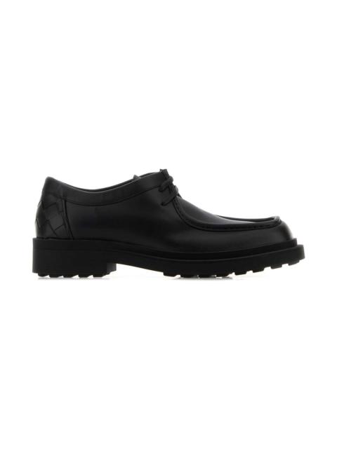 Bottega Veneta Black Leather Ben Lace-up Shoes
