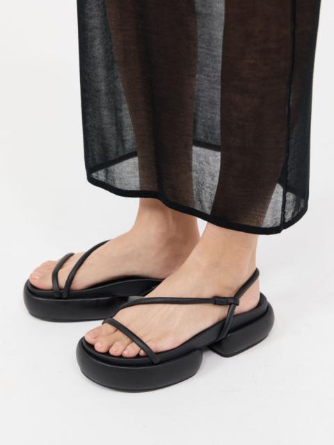 ST. AGNI Strappy Pillow Slides - Black