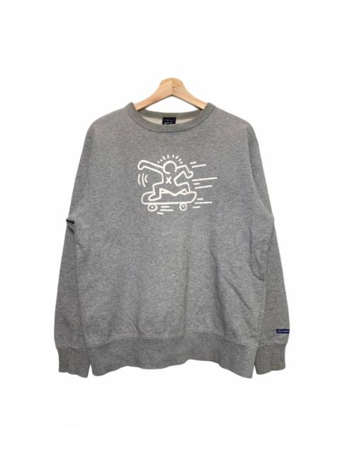 Other Designers Other - Vintage Keith Haring Bicycle Distressed Crewneck by Uniqlo