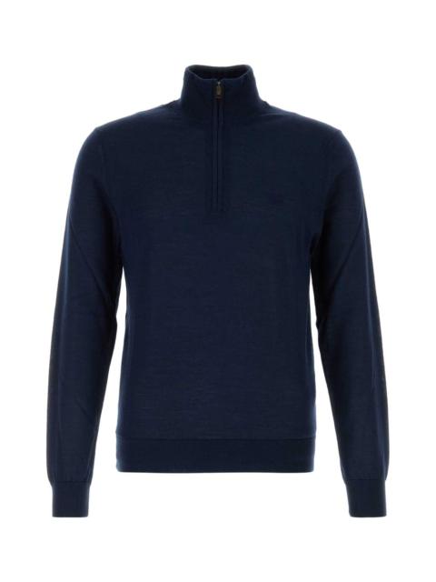 Etro Etro Men Navy Blue Wool Blend Sweater