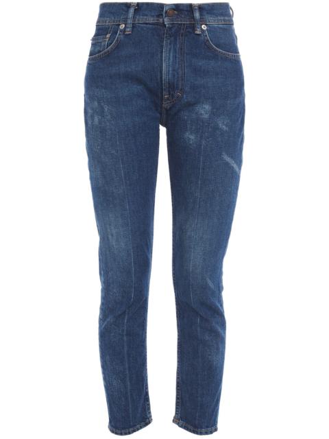 Acne Studios Cropped faded high-rise slim-leg jeans