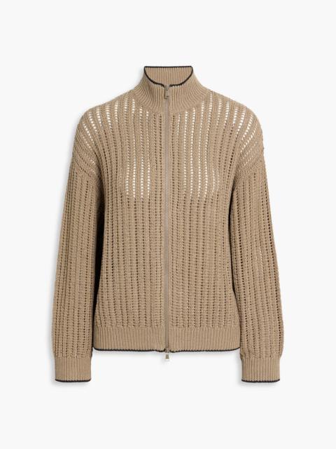 Brunello Cucinelli Open-knit cotton cardigan