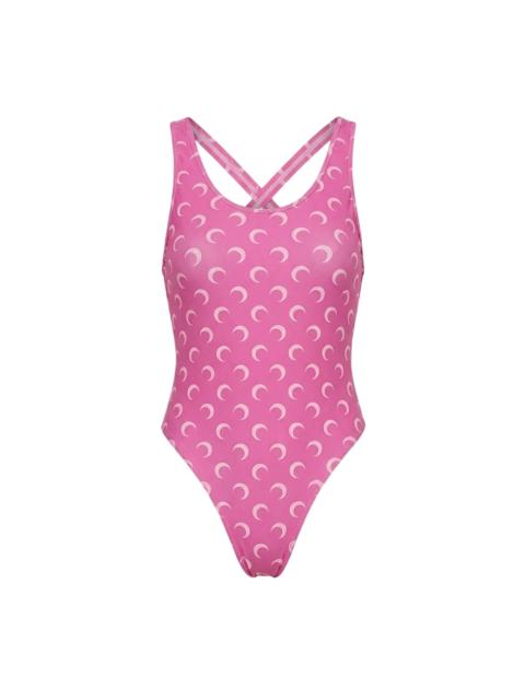 Marine Serre Moon printed jersey swimwear one piece
