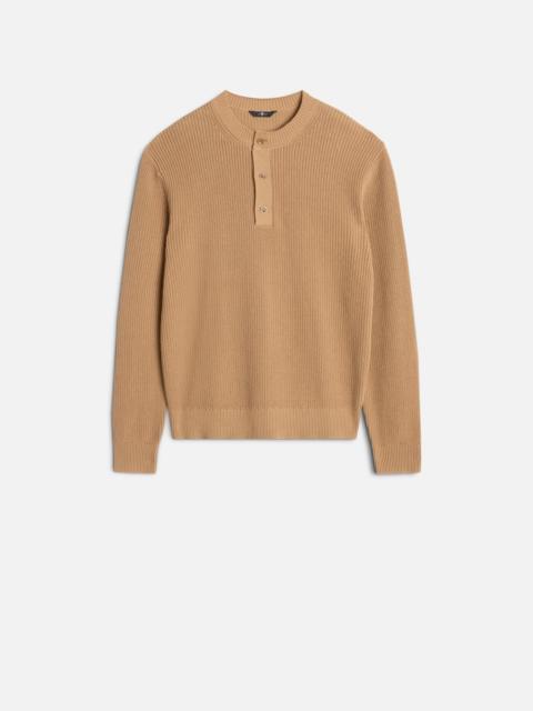 7 For All Mankind Henley Sweater in Beige