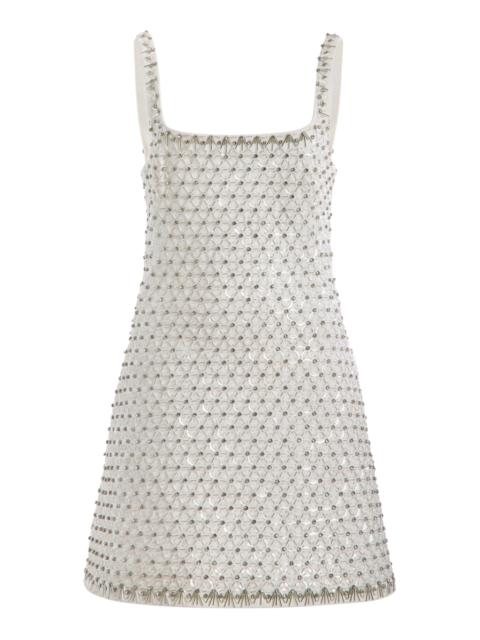 SIMKHAI Ziva Embellished Mini Dress white