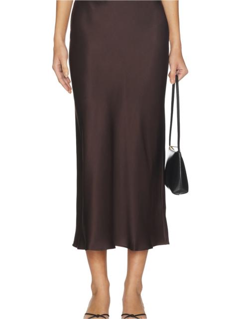ANINE BING Bar Silk Skirt