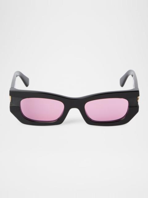 Off-White Belleville Acetate Rectangle Sunglasses