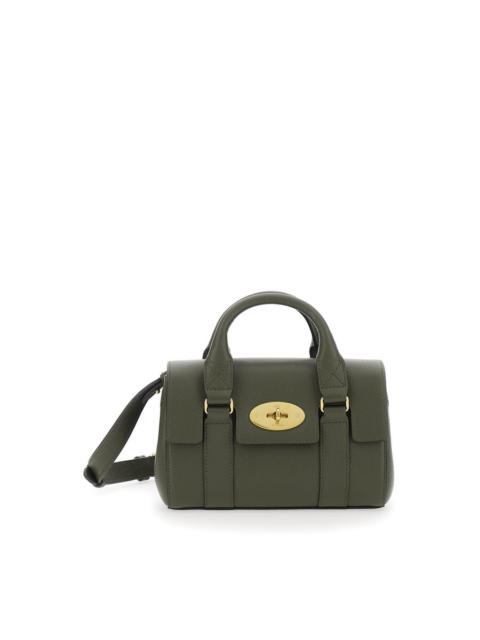 Mulberry Mulberry Bayswater Mini Green Handbag With Twist Lock In Hammered Leather Woman