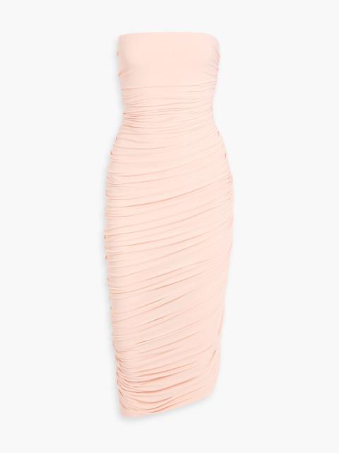 NORMA KAMALI Diana strapless ruched stretch-jersey dress