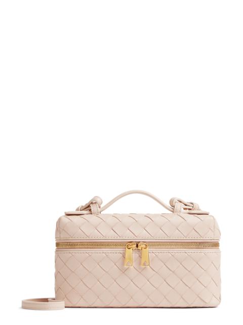Bottega Veneta Bottega Veneta Intrecciato Leather Convertible Vanity Case in 6805 Cameo-Gold at Nordstrom