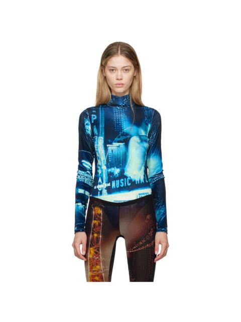 Jean Paul Gaultier Navy 'The Velvet Pigalle' Bodysuit