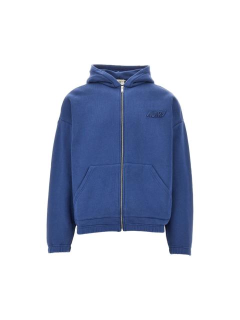 AUTRY FULL-ZIP HOODIE WITH LOGO PATCH