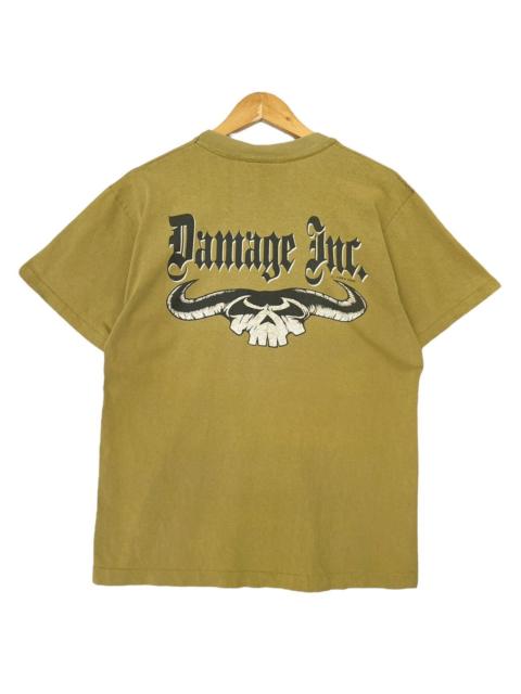 Other Designers Vintage 90s Damage Inch Skull Single Stitch Skate Tees