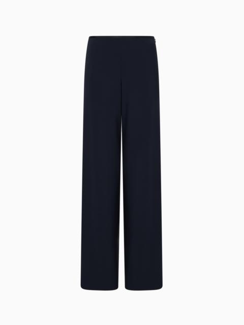 EMPORIO ARMANI ICON TRIACETATE PALAZZO TROUSERS