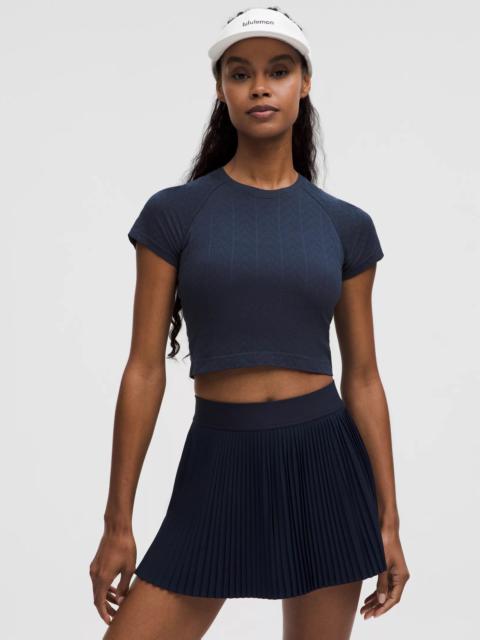 lululemon Swiftly Pointelle Cropped Short-Sleeve Shirt