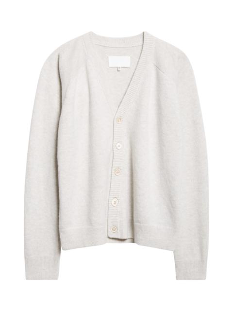 Maison Margiela Maison Margiela Wool V-Neck Cardigan in Light Grey at Nordstrom