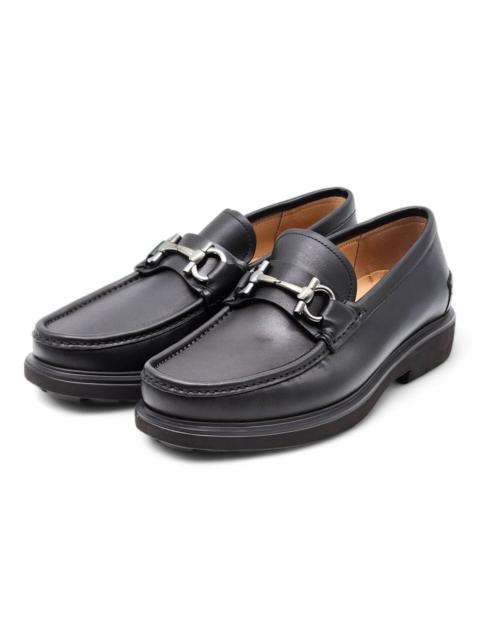 FERRAGAMO Glasgow Calfskin Leather Loafers Size 8 EE US 9 Black $950