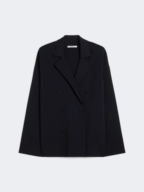 Max Mara Double-breasted viscose crêpe jacket - ULTRAMARINE