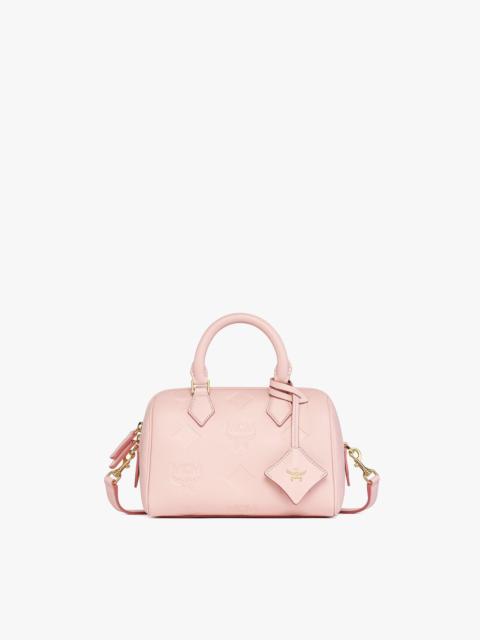 MCM Ella Boston Bag in Maxi Monogram Leather
