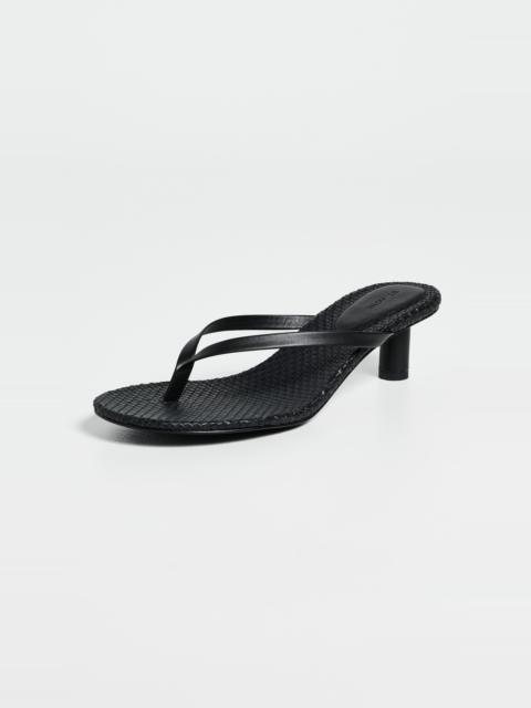 ST. AGNI Woven Thong Heels